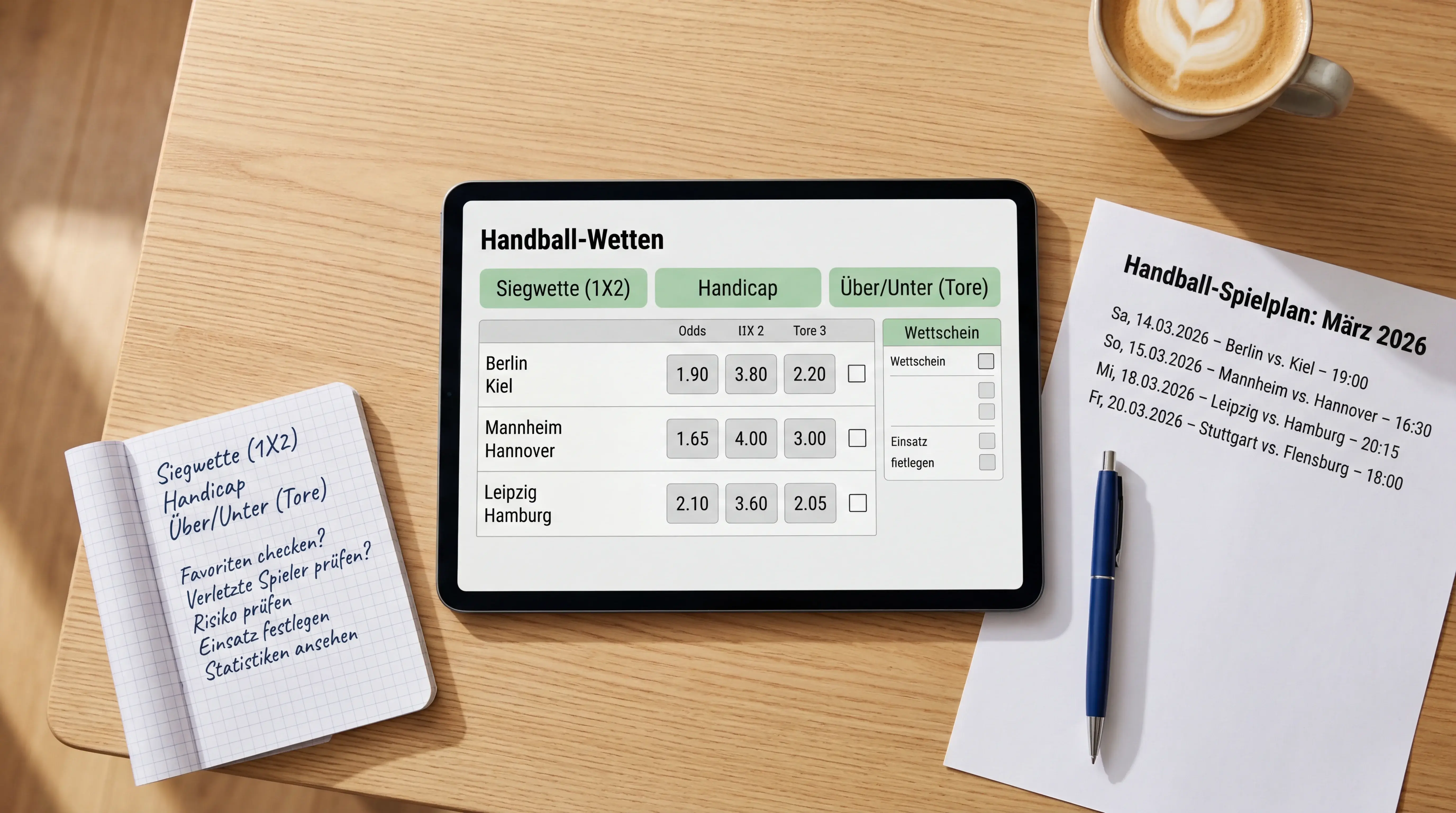 Übersicht der Handball Bundesliga Wettarten – Siegwette, Handicap und Over/Under im Vergleich