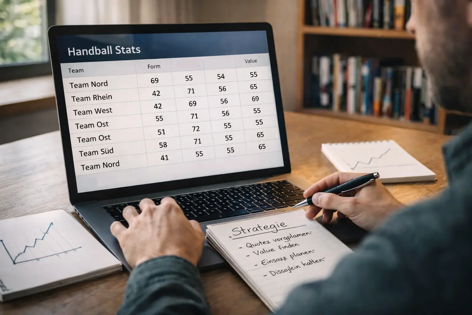 Wettstrategien für Handball Bundesliga – Value Betting und Bankroll Management veranschaulicht