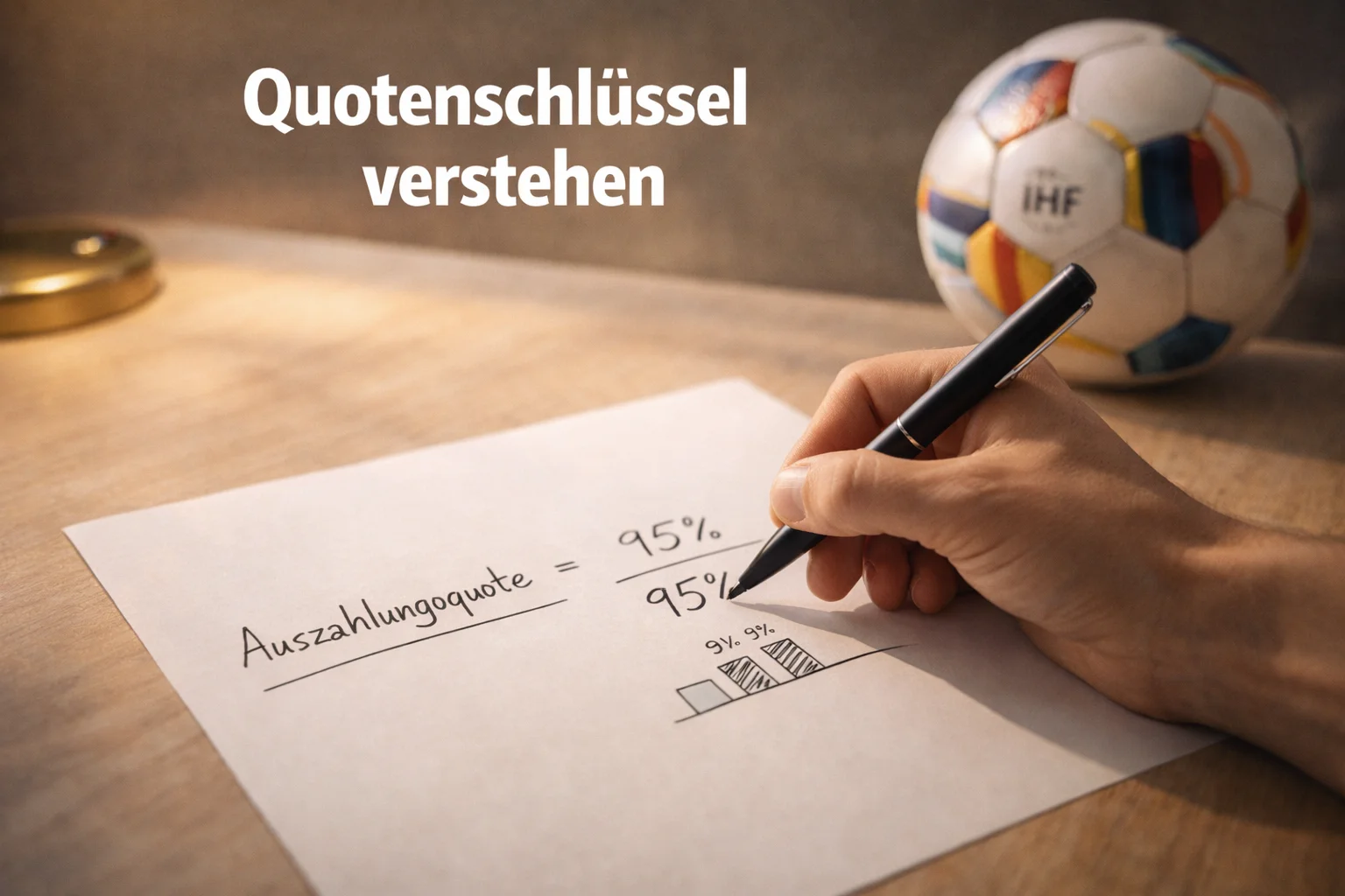 Quotenschlüssel-Berechnung bei Handball-Wetten mit Prozentanzeige